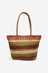 Cortefiel Bolso playa multicolor Estampado blanco