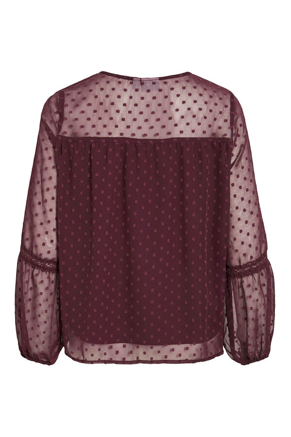 Vila Blusa manga larga plumeti Granate