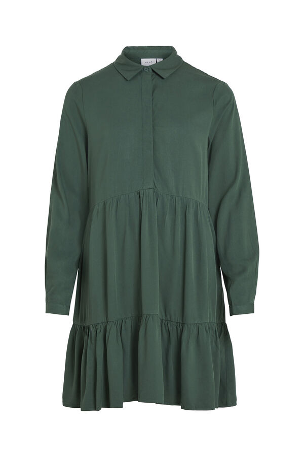 Vila Vestido curto de manga comprida Verde