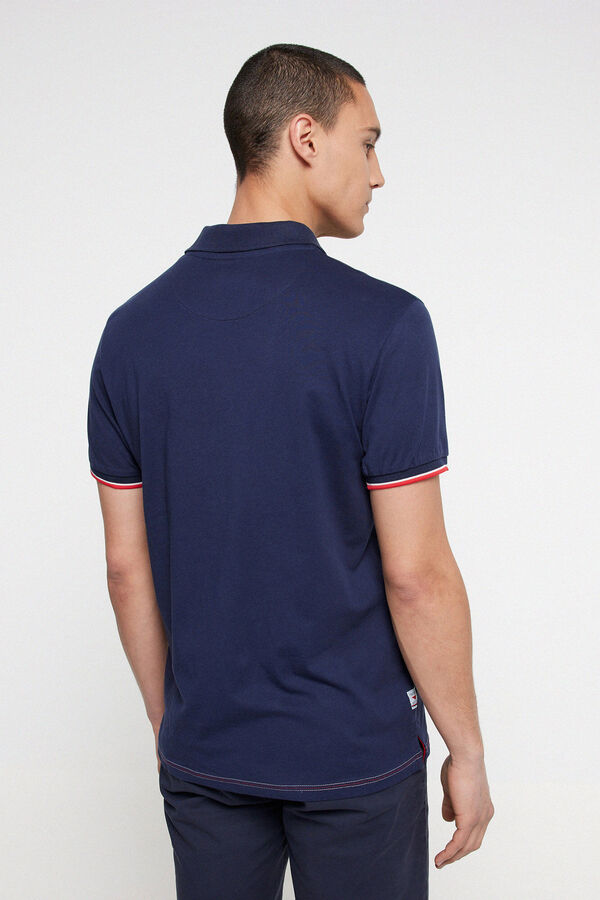 Privata Polo punto liso escudo privata Azul marino