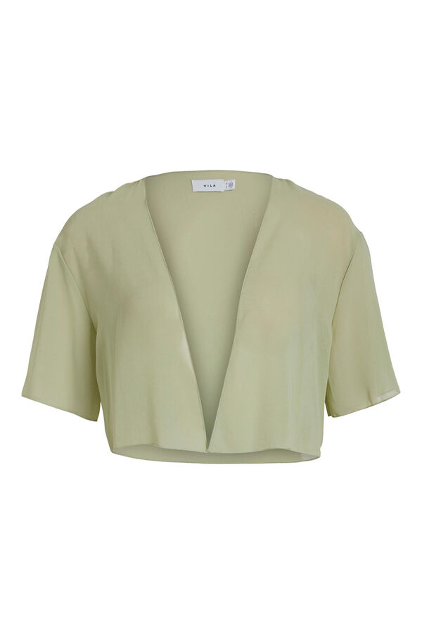 Vila Casaco de festa em chiffon Verde