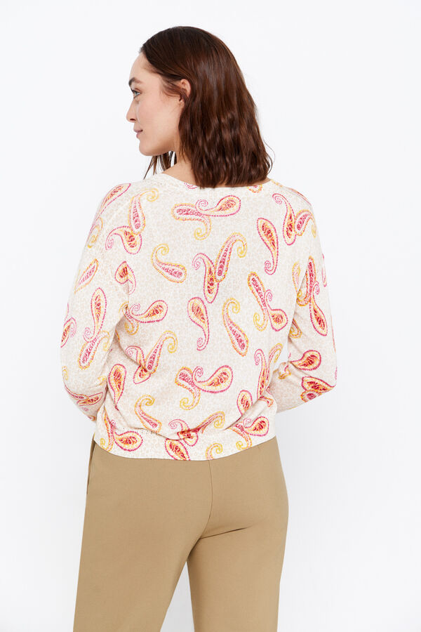 Cortefiel Jersey fino estampado Estampado morado