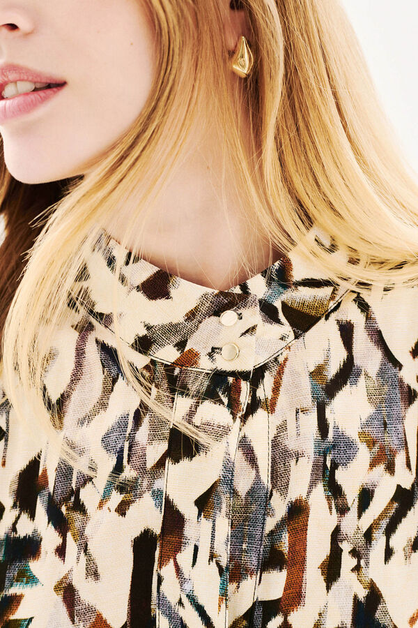 Caroll Vestido estampado 100% viscosa Estampado beige