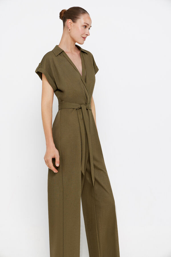 Cortefiel Mono punto cruzado Kaki