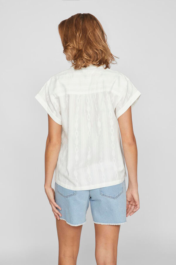 Vila Blusa manga curta gola mao Branco