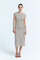 Vila Vestido midi de algod&oacute;n org&aacute;nico Gris