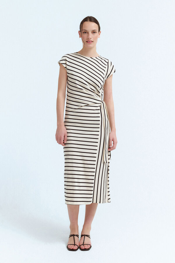 Vila Vestido midi de algod&oacute;n org&aacute;nico Gris