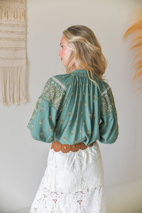 Jaase Blusa de manga comprida Verde