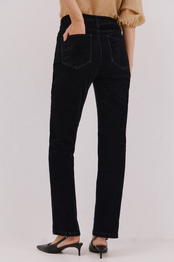 Cortefiel Jeans Rectos Velvet Negro
