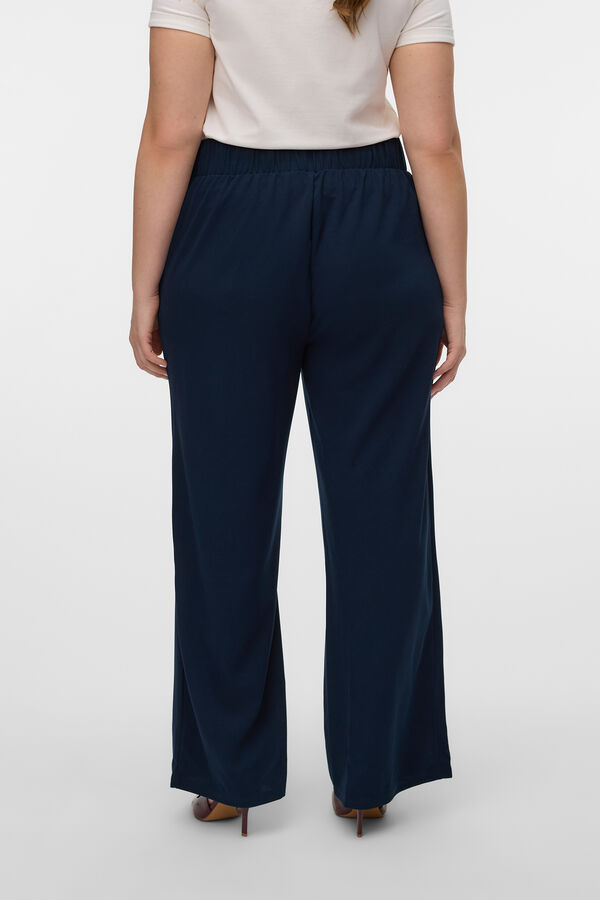 Vero Moda Curve Pantal&oacute;n cintura el&aacute;stica talla grande Azul marino