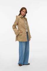 Vero Moda Gabardina midi Marr&oacute;n