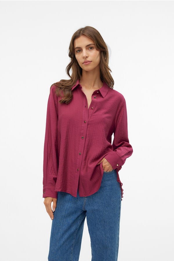 Vero Moda Camisa de manga larga con espalda plisada Morado