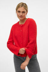 Vero Moda Cardig&atilde; de malha grosso  Vermelho