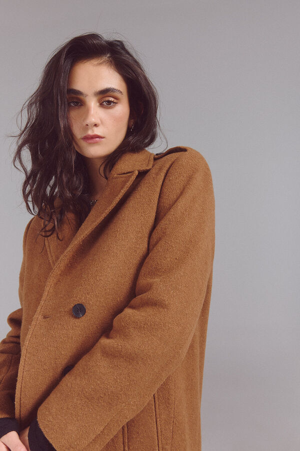 Slowlove Sobretudo comprido Tostado