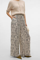 Vero Moda Pantal&oacute;n fluido de mujer con cintura el&aacute;stica Gris