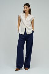 Salsa Jeans Camisa em ganga leve Ecru