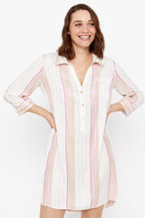 Cortefiel Caft&aacute;n t&uacute;nica estampado Estampado naranja