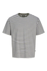 Jack & Jones T-shirt de riscas gola redonda Verde