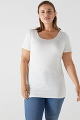 Cortefiel T-shirt básica Curve Branco