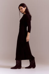 Slowlove Vestido punto estructura Negro