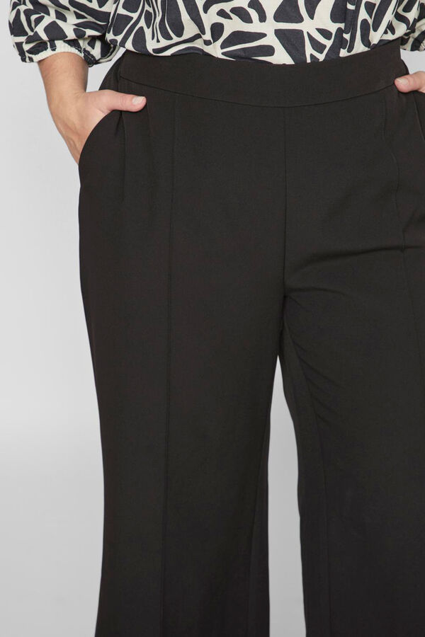 Evoked by Vila Pantal&oacute;n de vestir capri cintura alta curvy Negro