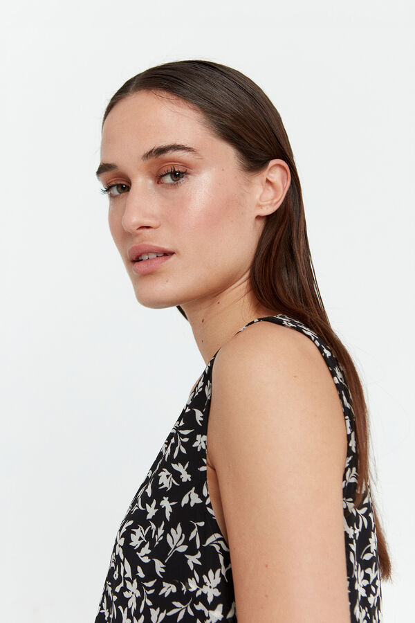 Vero Moda Blusa fluida estampada Negro