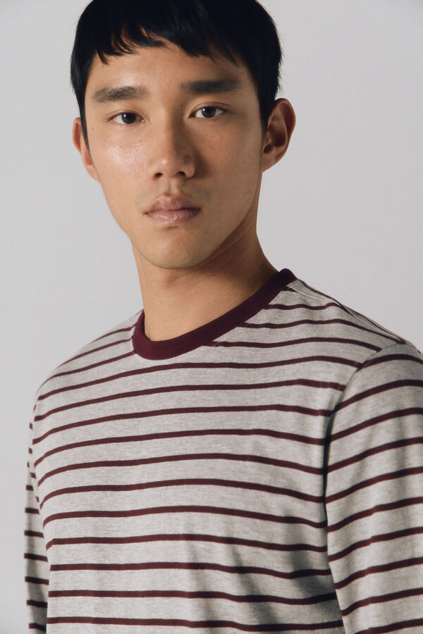 Cortefiel Set de pijama punto Granate