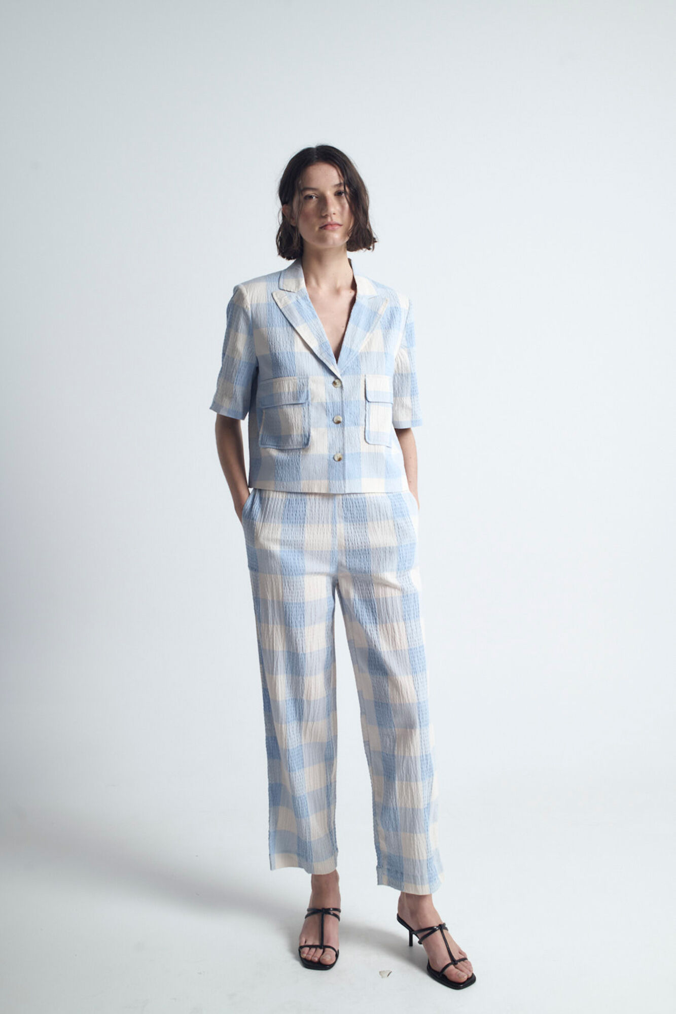 Object Blazer fluido de manga curta