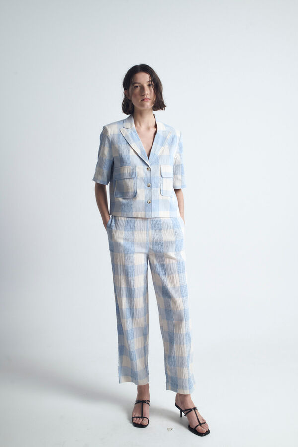 Object Blazer fluido de manga curta Azul