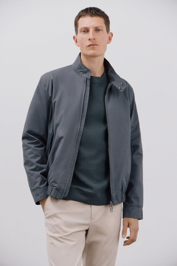 Cortefiel Blus&atilde;o algod&atilde;o Cinzento