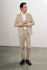 OOTO calças chino formais de algodão Tostado