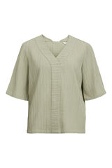 Object Top estructura escote pico Gris oscuro