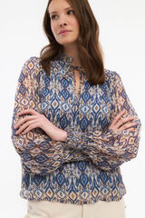 Vila Printed long-sleeved blouse Cinzento