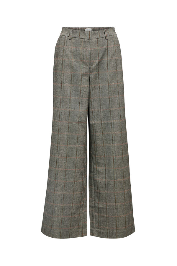 Object Pantal&oacute;n de vestir con cuadros Marr&oacute;n