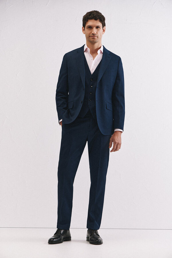 Cortefiel Blazer azul slim fit Azul