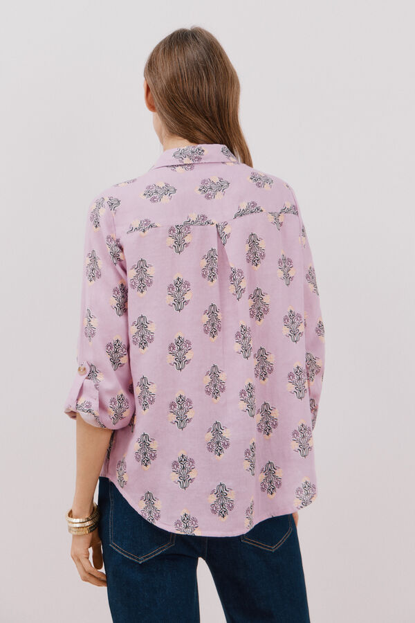 Cortefiel Camisa algod&oacute;n estampada Multicolor