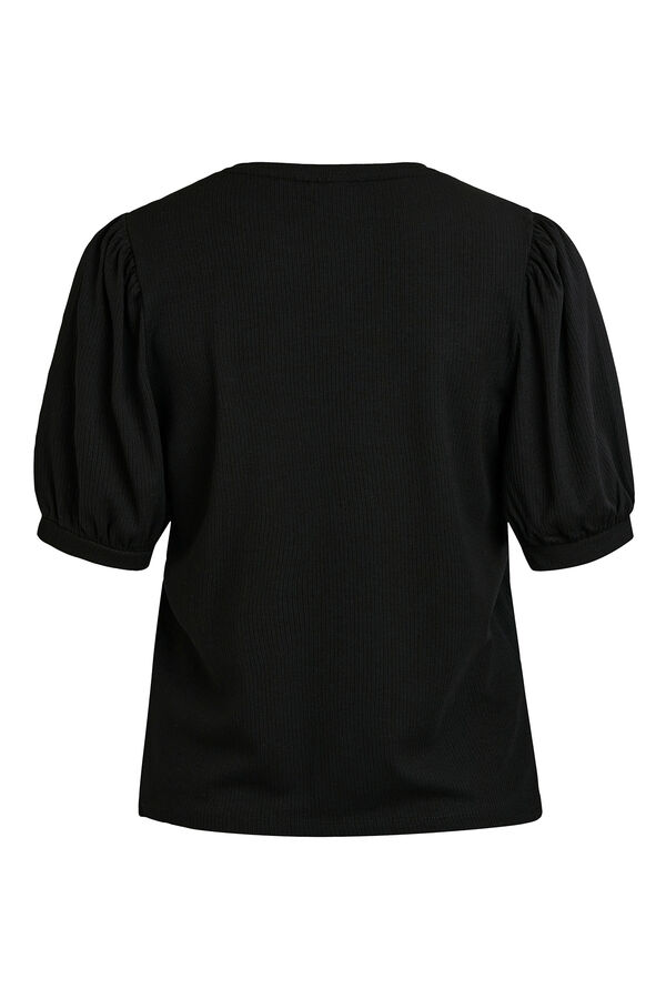 Object Camiseta manga abullonada Negro