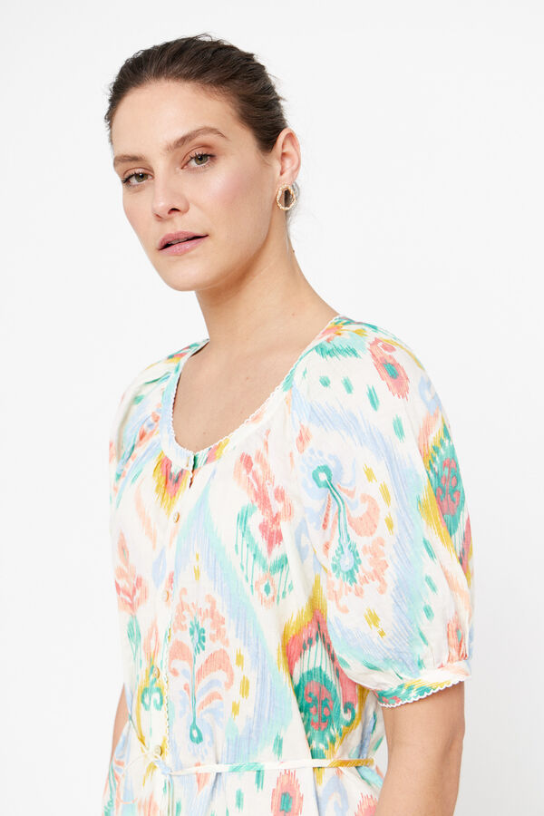 Cortefiel Blusa estampada Impress&atilde;o