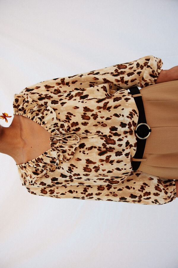 Cortefiel Blusa volantes Multicolor