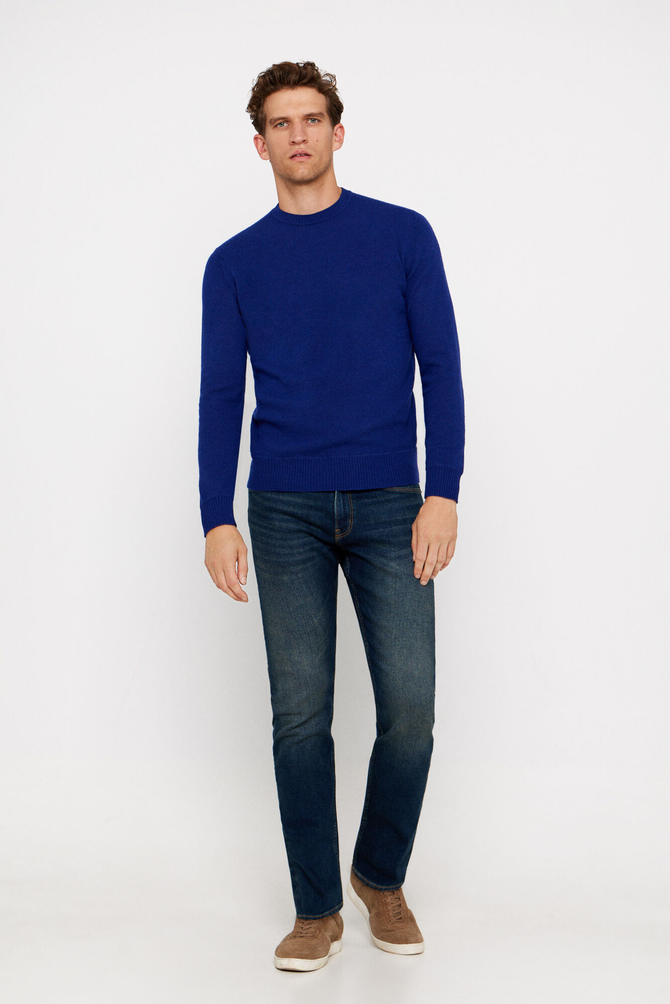 Cortefiel Camisola l&atilde; de carneiro gola redonda