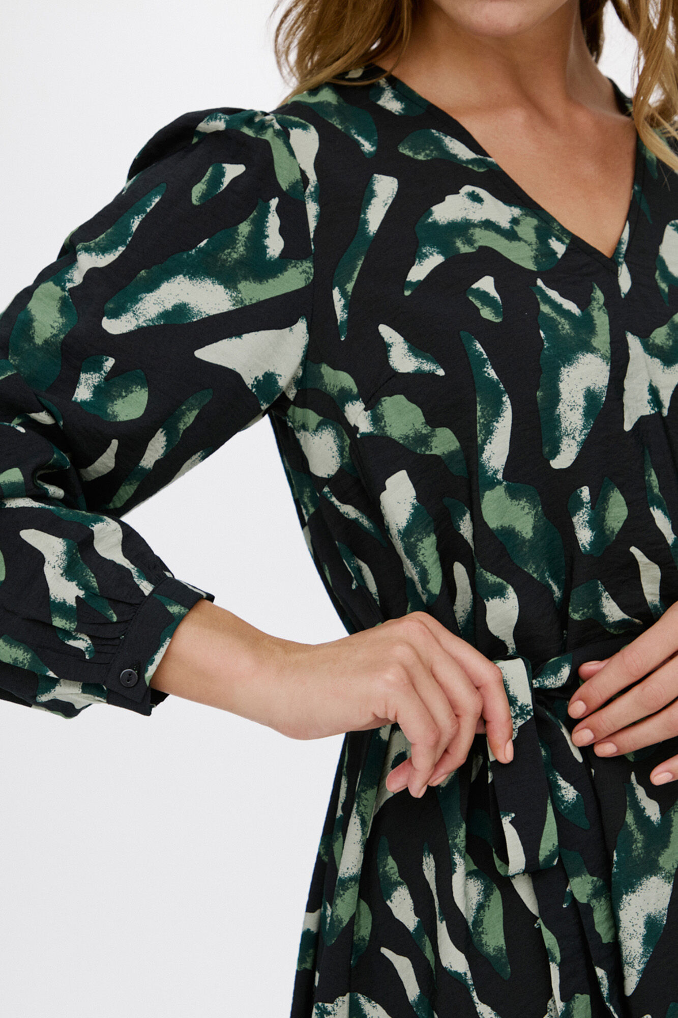 Vila Vestido curto estampado