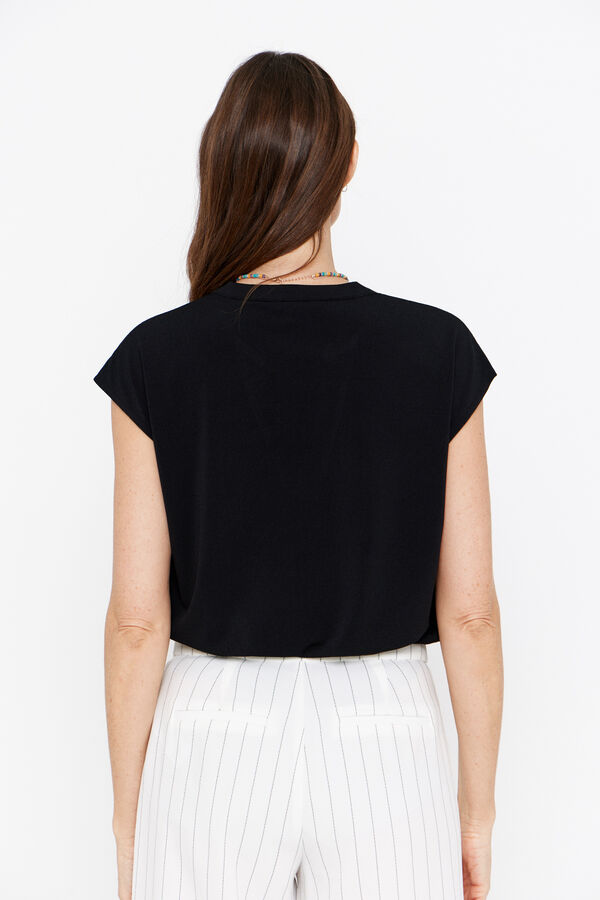 Cortefiel Top corrente Preto