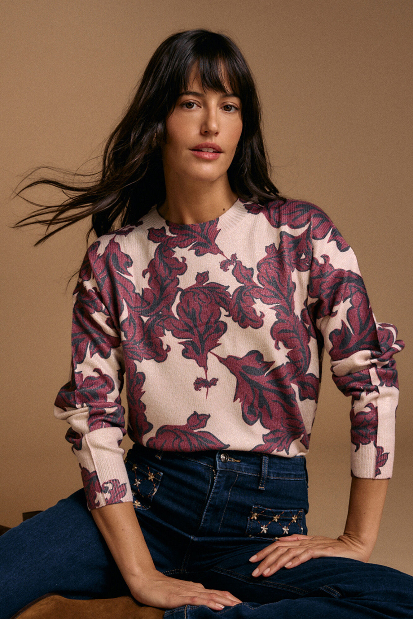 Pol&iacute;n Et Moi Jersey estampado lurex Isaline