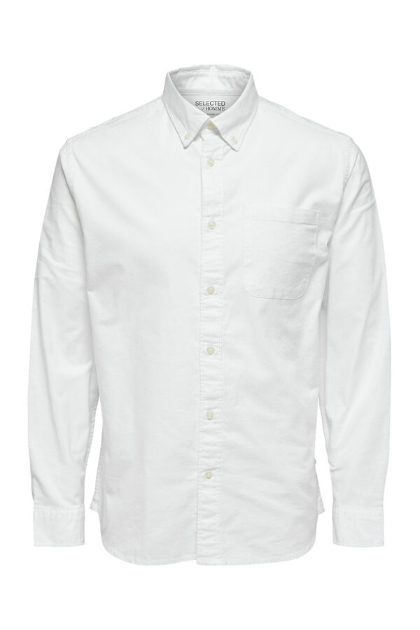 Selected Camisa Oxford Regular Fit. Blanco