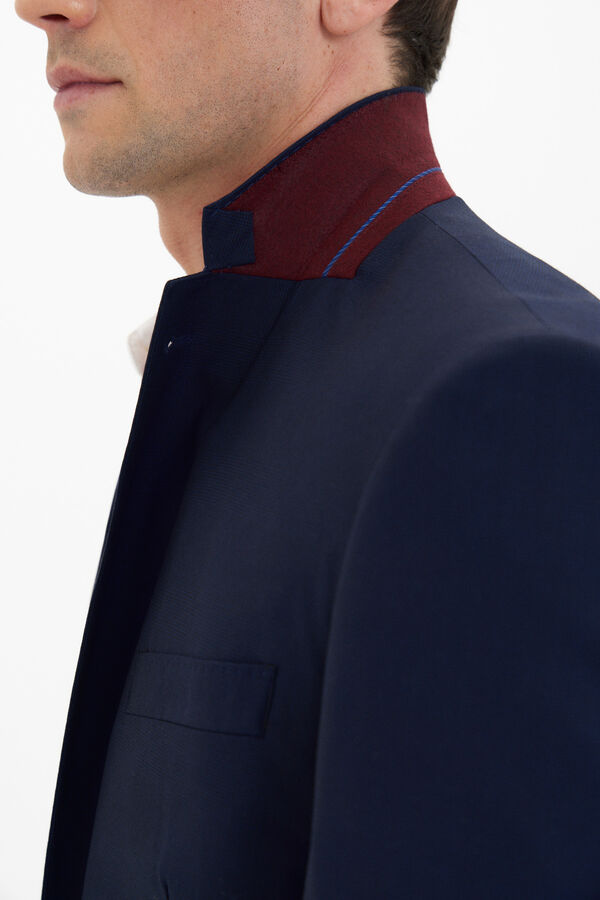 Cortefiel Americana cuadros serie xxi Azul marino