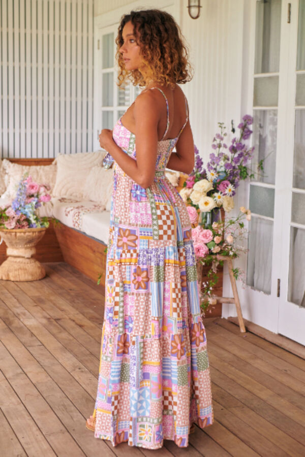 Jaase Vestido maxi Bambi estampado Sweet illusions Multicolorido