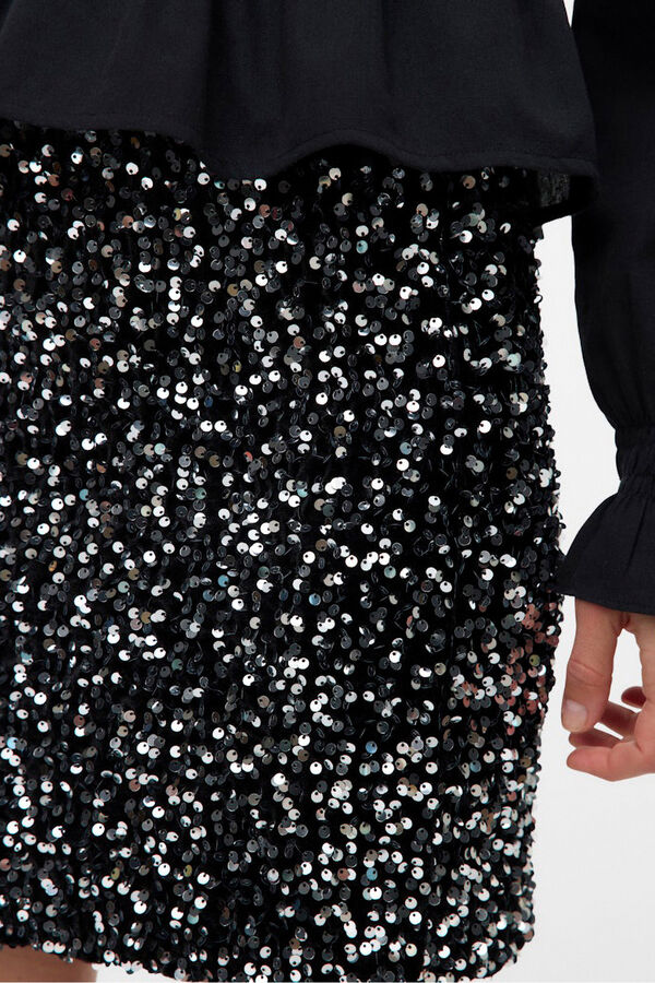 Vero Moda Falda corta lentejuelas Negro