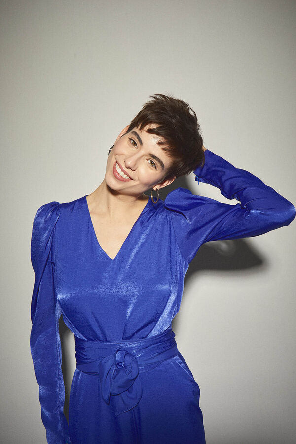 Dolores Promesas Mono Satinado Azul Klein Azul oscuro