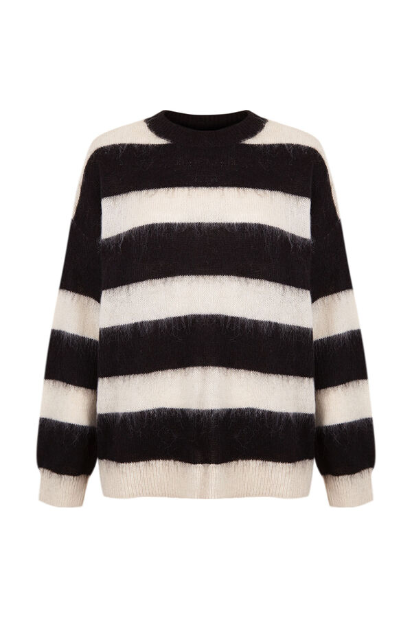 Slowlove Camisola riscas Ecru