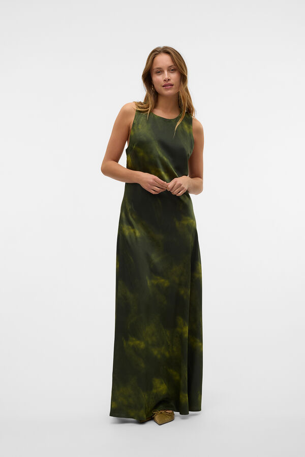 Vero Moda Vestido longo halter com costas cruzadas Verde